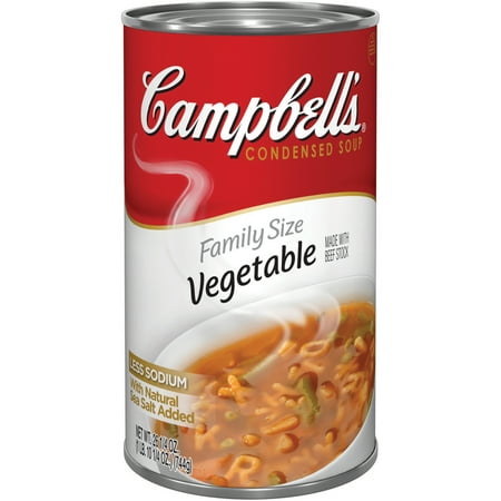 Campbell's Family Size Vegetable with Beef Stock Soup 26.25oz - Walmart.com