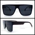 thumbnail image 3 of SA106 Flat Top Polarized Sunglasses for Men Square UV400 Thick Frame Woodgrain Temple Red Brown Wood Arms, 3 of 6