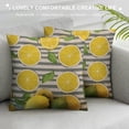 thumbnail image 3 of COMIO  Throw Pillow Cover Lemons Black and White Stripes Summer Fresh Fruits Modern Design Rectangular Throw Pillow Covers for Couch Sofa Home Decor, 3 of 5