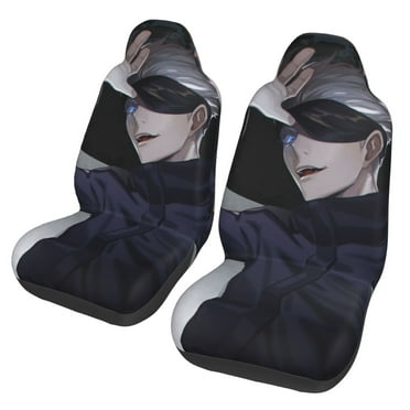 Jujutsu Kaisen Gojo Car Seat Cover Front Seats Full Set of 2 Vehicle Seat Protector Fit Cars, Sedan, Truck, SUV, Van