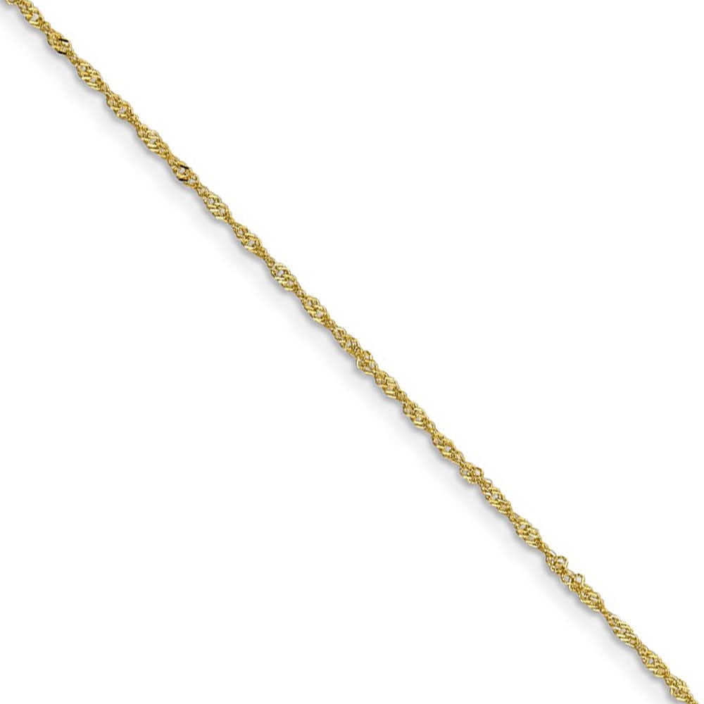 18Kt 18K Yellow Solid Gold 16" 18" 20" 24" Dainty .7mm Box Chain Lobster Cat