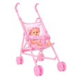 thumbnail image 3 of Poussette Poussette pour Bébé Nourrisson Pliable avec Poupée pour Poupée de 12 Pouces Mini Poussette Jouets Cadeau Rose, 3 of 7