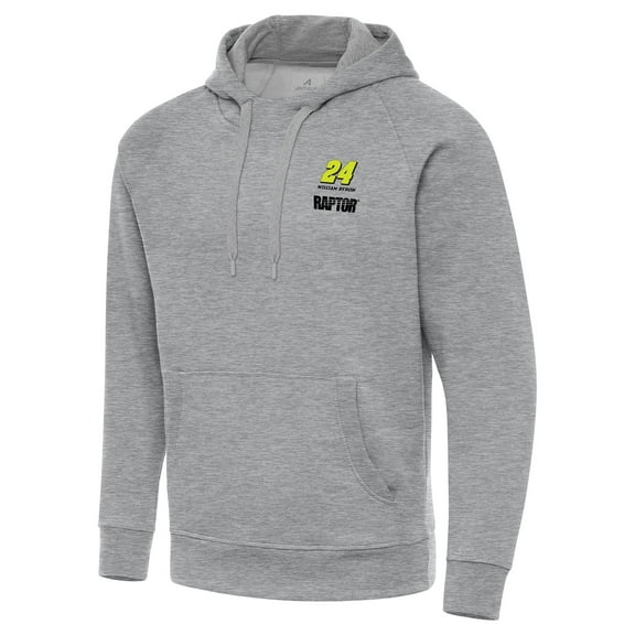 Men's-Antigua  Heather Gray William Byron Fleece Victory Pullover Hoodie