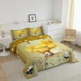 thumbnail image 3 of Chicken Comforter Set Yellow Sequin Fluid Art Bed Set,Crystal Diamond King Bedding Set,Farm Animals Quilt Set Farmhouse Chick Cock Western Decor, 3 of 7