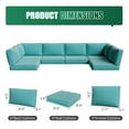 thumbnail image 5 of Clouddwell 14-Piece Outdoor Cushion Set for 6-Seat Wicker Sectional - Waterproof, High-Resilience Foam (Sky Blue), 5 of 7