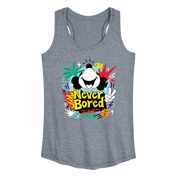 Mickey & Friends - Mickey Never Bored - Women's Racerback Tank Top