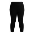 thumbnail image 6 of Terra & Sky Women's Plus High Rise Capri Leggings with Cellphone Pockets, 2-Pack, 6 of 7
