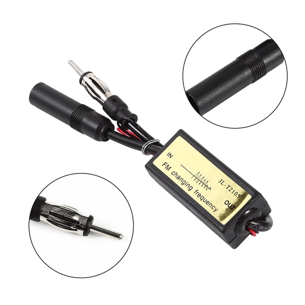Antena De Frecuencia De Automóvil Radio FM Banda FM Expansor Auto Japonés Amplificador De Señal 76-90MHz Negro