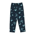 thumbnail image 4 of Naloa Beautiful Butterflies Print Women’s Ultra-Soft Comfy Pajama Lounge Pants with Pockets & Drawstring, 4 of 8