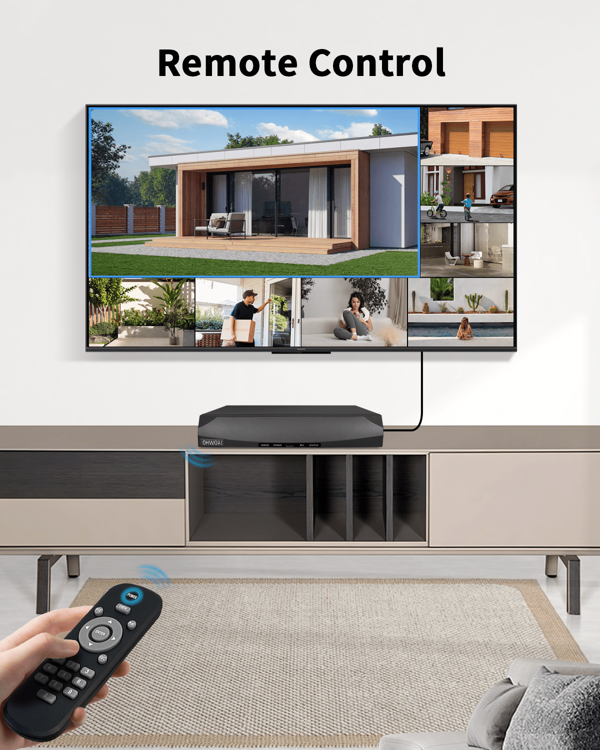 OHWOAI 4K POE Security Camera System, 8 Wired Cameras with 2 Way Audio, POE Cameras for Home Security, NVR Video Surveillance Systems