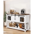 thumbnail image 6 of KFFKFF Beverage Station Cabinet, Dimensions 47.3 x 15.7 x 32.7 inches, Rustic Beverage Station Cabinet with Quadruple Storage, Beverage Station Table with Sliding Doors, 6 of 8