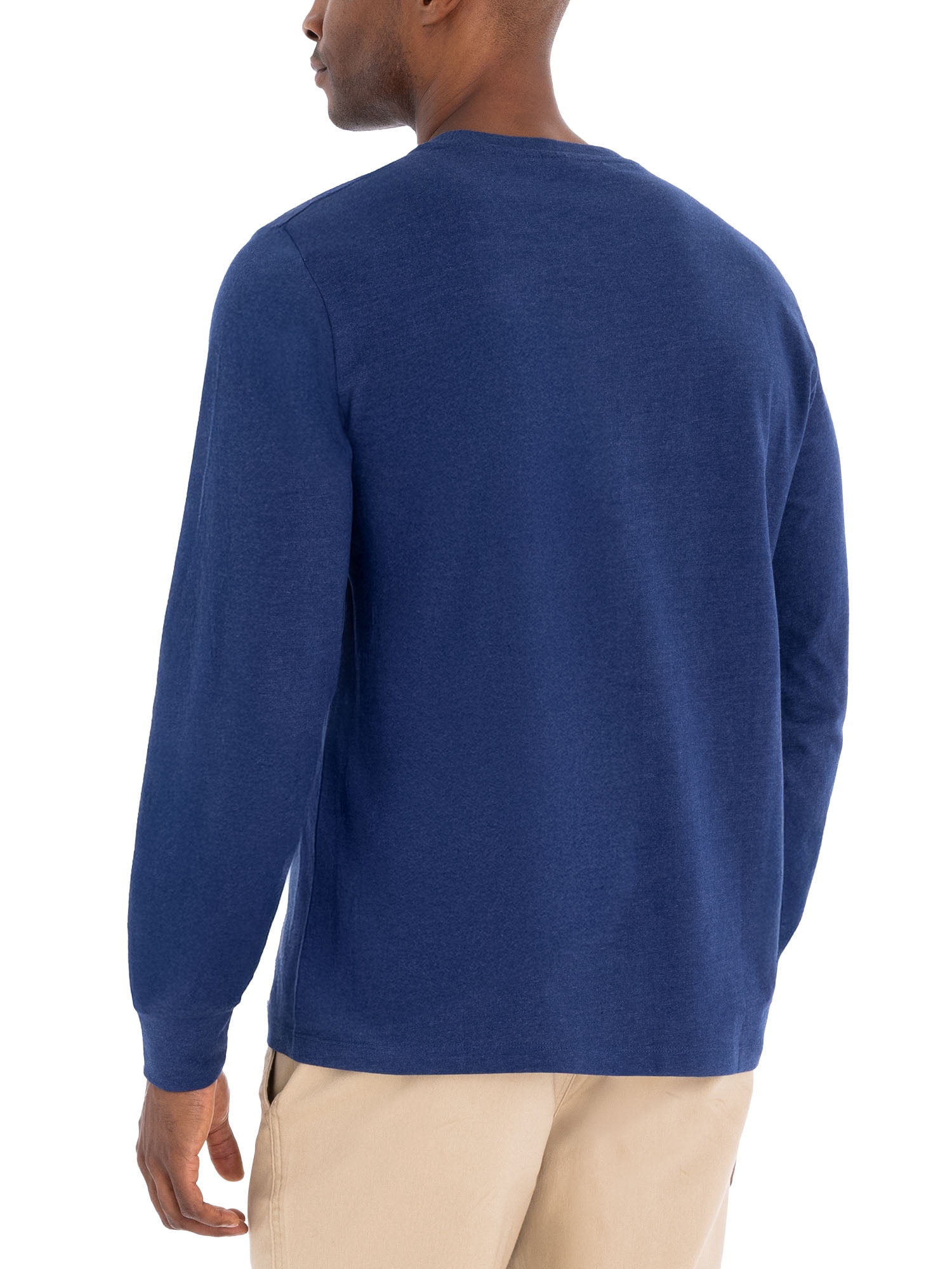 U.S. Polo Assn. Men's Cotton Crewneck Tee with Long Sleeves, Sizes S-XL