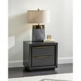thumbnail image 2 of HFO Avery 2-Drawer Modern Wood Night Stand with USB Port in Black, 2 of 9