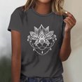 thumbnail image 1 of Fiudx Tops para Mujer Blusas Estampadas a La Moda para Mujer Top de Cuello Redondo de Manga Corta, 1 of 4