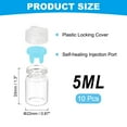 thumbnail image 2 of Uxcell 10Pcs Clear Glass Sample Vials, Small Liquid Bottles Blue 5ml, 2 of 7