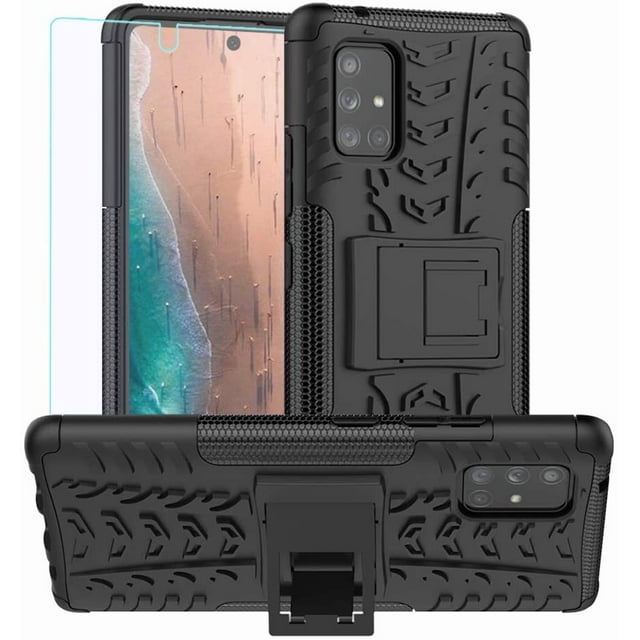 Galaxy A51 5G case,with HD Screen Protector, with Kickstand Hard PC Back Cover Soft TPU Dual Layer Protection Phone Stand Case Cover Samsung Galaxy A51 5G
