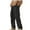 Black, variant on AherBiu Mens Cargo Pants Baggy Wide Leg Sweatpants With Multi Pockets Lightweight Casual Loose Streetwear Trousers