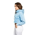 thumbnail image 6 of G-Style USA Women's Long Sleeved Crop Top Hoodie LH13118 - Mineral Blue - 2X-Large, 6 of 8