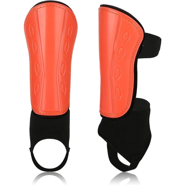 Soccer Shin Guards, Slip and Slide Protective Soccer Gear for Youths and Adults, Padded Shin Protection Equipment with Ankle Support and Adjustable Straps for Comprehensive Protection