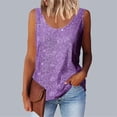 thumbnail image 2 of Tank Tops For Women Summer Fashion Sequin Tops Neck Sequin Sleeveless Tanks Tops Blouses Camisole Tops For Women, 2 of 6