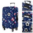 thumbnail image 5 of Blue Soccer Elements Pattern Luggage Cover Fashion Suitcase Cover Baggage Covers Fit 25-28 Inch Luggage (Go Travel), 5 of 5
