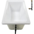 thumbnail image 4 of Streamline N-4420-760-BGL 66 in. x 34 in. Acrylic Soaking Drop-In Bathtub in Glossy White, With External Drain in Brushed Gold, 4 of 5