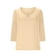 thumbnail image 5 of Top de encaje,Blusa informal con cuello en V y mangas 3/4 para mujer, de poliéster y elastano, ideal para todas las estaciones, sopatenor, 5 of 9