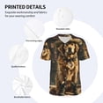 thumbnail image 3 of KLL Western Cowboy Golden Retriever for Men's Baseball Shirts,Short Sleeve Casual Shirts Button Down Shirt for Men Beach Summer Wedding Shirt-XX-Large, 3 of 7