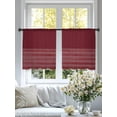 thumbnail image 7 of Red Striped Sheer Curtains for Living Room Bedroom Vintage Stripes Ombre Sheer Curtains 54 Inch Long 2 Panels Set Light Filtering Curtain Window Treatments Drapes for Dining Room, 7 of 7