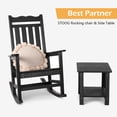 thumbnail image 2 of Stoog Outdoor Rocking Chair & Table set of 2, Porch Rocker with Table, 400Lbs Support HIPS Garden Rocker with High Back, Black, 2 of 9