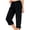 Black, variant on Capri Pants for Women Summer Quick Dry Drawstring Cargo Capris Outdoor Golf Hiking Pants with Pockets, S