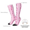 thumbnail image 4 of Fotbe Pink Scarf Snowman Calcetas Divertidas Estampadas para Hombre y Mujer, Calcetas de Algodón hasta la Rodilla para Caminar, Correr, Enfermería y Embarazo, 4 of 6