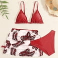 thumbnail image 2 of Swanpen Bikini Swimsuits for Girls Summer 3 Piece Bikini Swimsuit Set Mesh Breathable Bathing Suit with Beach Skirt, 2 of 4