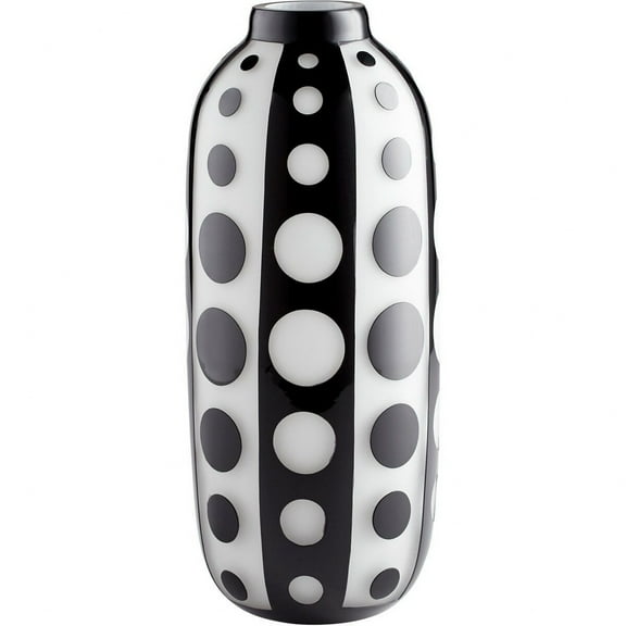 Cyan lighting - Petroglyph - Large Vase - 6 Inches Wide by 15.75 Inches High