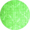 thumbnail image 1 of Ahgly Company Indoor Round Abstract Green Contemporary Area Rugs, 3' Round, 1 of 1