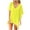 Yellow, variant on Qiaocaity Swimsuit for Women, Women Trim Kaftan Chiffon Tassels Swimwear Beach Loose Bikini Cover Up Beige One Size