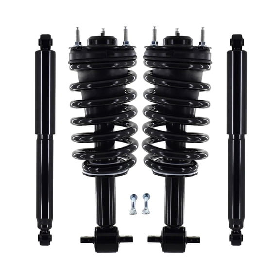 Set of 4 Front-Rear Quick Complete Strut-Coil Spring Assembly For 2007-2010 GMC Yukon RWD