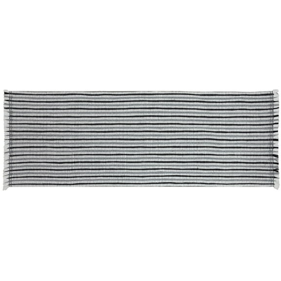 Mainstays Coastal Stripe Indoor Runner 20" x 60" – Blue, White & Black