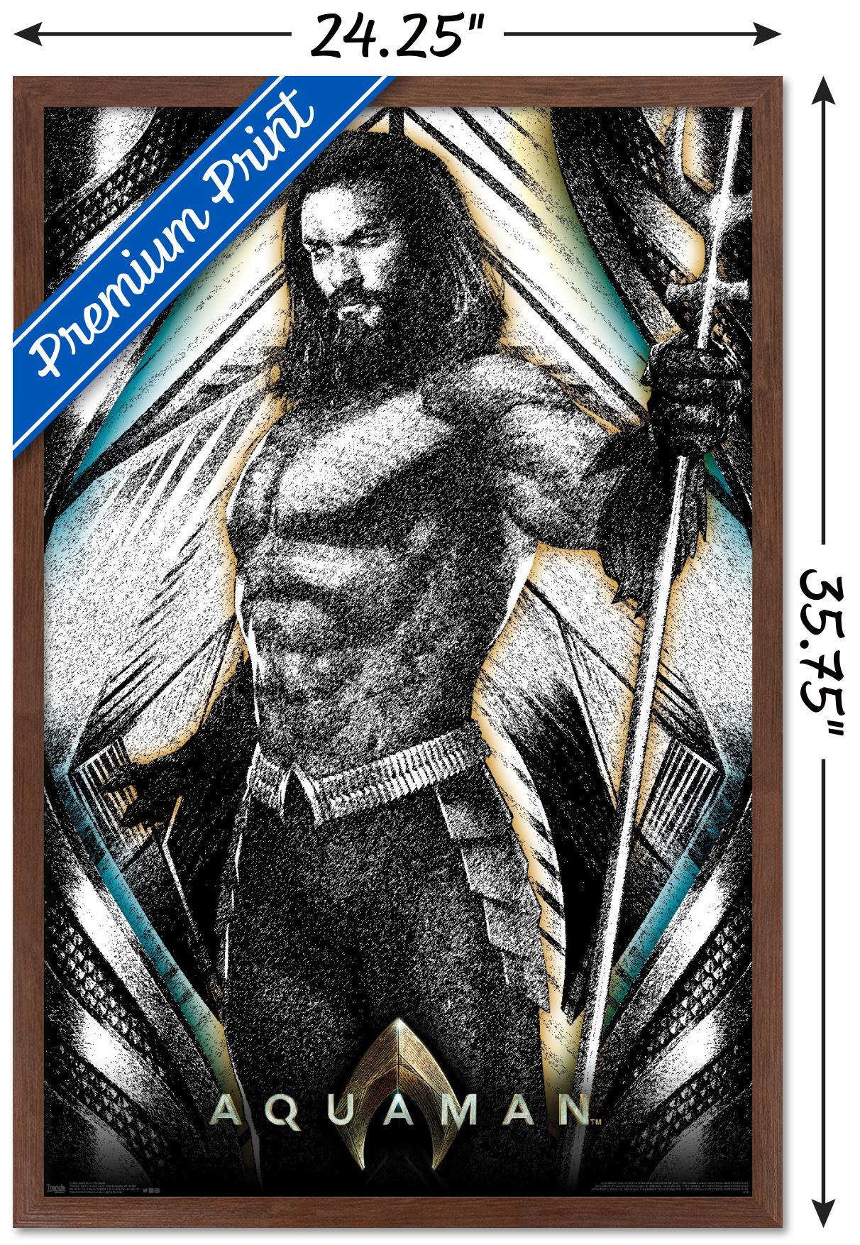 DC Comics Movie - Aquaman - Graphic Wall Poster, 22.375" x 34", Framed