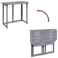thumbnail image 6 of vidaXL Balcony Table 35.4" Solid Acacia Wood Weathered Foldable Outdoor Dining Table Grey, 6 of 9