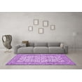 thumbnail image 3 of Ahgly Company Indoor Round Medallion Purple Traditional Area Rugs, 4' Round, 3 of 4