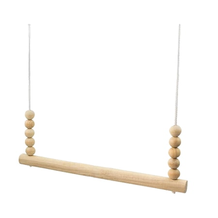 Natural Wooden Chicken Swing Stand Large Birds Parrot Perch Ladder Play Toy