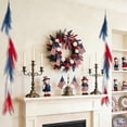 thumbnail image 4 of Linnome Red White and Blue Independence Day Ivy Wreath Decor for Indoor Outdoor Home Garden Porch Multicolor 70.87in, 4 of 6