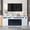 White, variant on IHOMEadore Modern Black 68 Inch TV Stand with Fireplace for TVs up to 78", Entertainment Console Center with 36" Electric Fireplace, Adjustable LED Flame, Remote Control, Timer