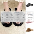 thumbnail image 3 of Viluyesy Womens Slide Slippers Open Toe Slip On Shaggy Faux Fur Cushioned Memory Foam Non Slip Warm Indoor House Shoes Soft Comfort Flat Slides Khaki Size 6.5-7, 3 of 7