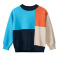 thumbnail image 2 of KYAIGUO Toddler Kids Boys Fall Winter Knit Sweater Baby Crew Neck Knitwear Pullover Sweatshirt Long Sleeve Fashion Casual Knitted Shirt Tops for 1-10Y, 2 of 7