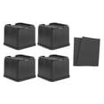 thumbnail image 4 of Accesorios de cama resistentes, elevadores de muebles para sillas de escritorio Negro, 4 of 9
