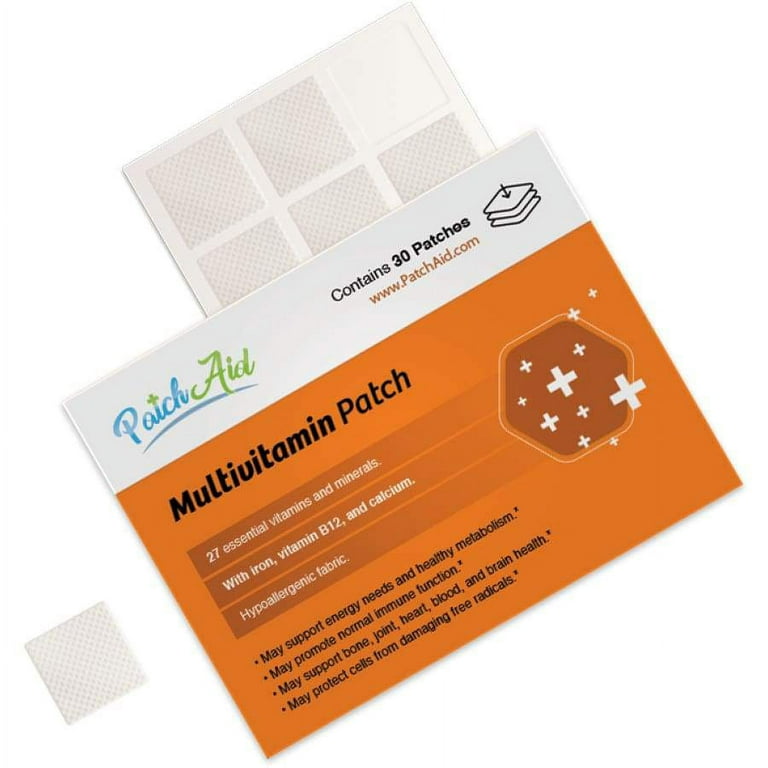 MultiVitamin Plus Topical Patch by PatchAid Size: 1-Month Supply, Color:  White 