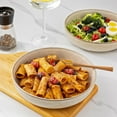 thumbnail image 3 of AmorArc 8.75'' Large Ceramic Pasta Bowls, 38oz Stoneware Pasta Serving Bowls Set of 4 for Kitchen, Wide Bowls for Fruit,Pasta,Salad,Oatmeal,Meal, Microwave Safe, Reactive Glaze-Cappuccino, 3 of 7