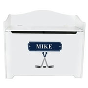 White Toy Box Bench - Ice Hockey